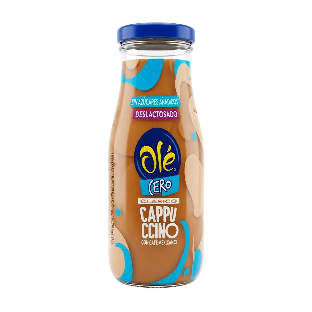 1pz Café olé cero clásico sabor cappuccino sin azúcar y deslactosado,…