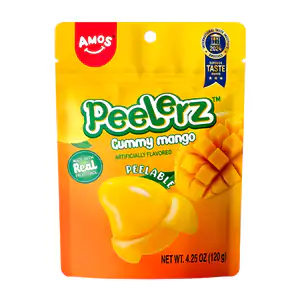 Bolsa con gomitas peelerz pelables con sabor a mango, 65g / 082291