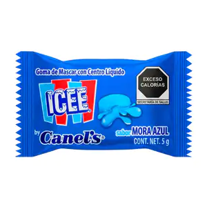 1pz chicle icee by canels con sabor y relleno de mora azul, 5g / icee…