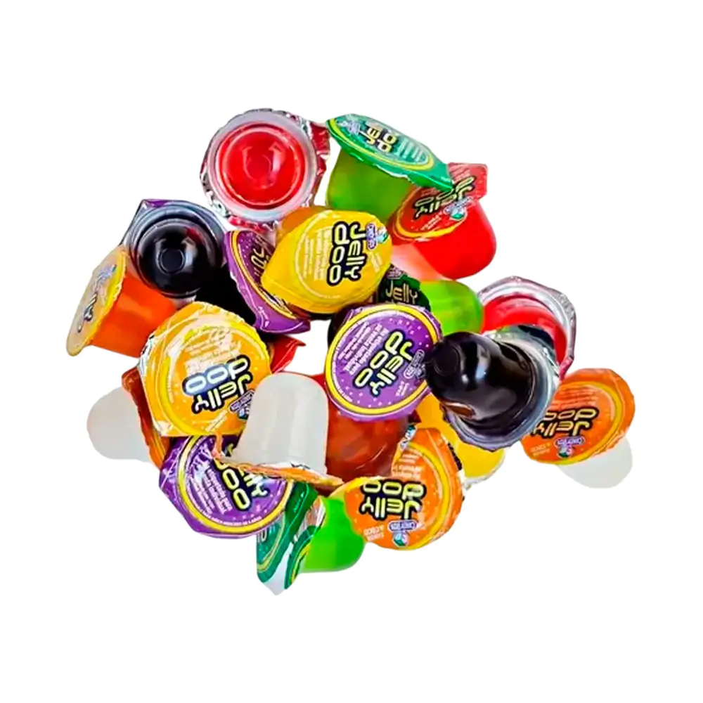 1pz gelatina en cápsula jelly doo con trozitos, variedad de sabores, 14g / 095709