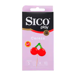 Paquete con 3 condones - preservativos sico play, texturizado, sabor …