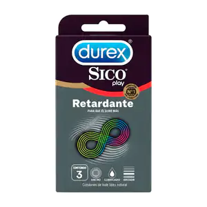 Paquete con 3 condones - preservativos durex sico play con efecto ret…