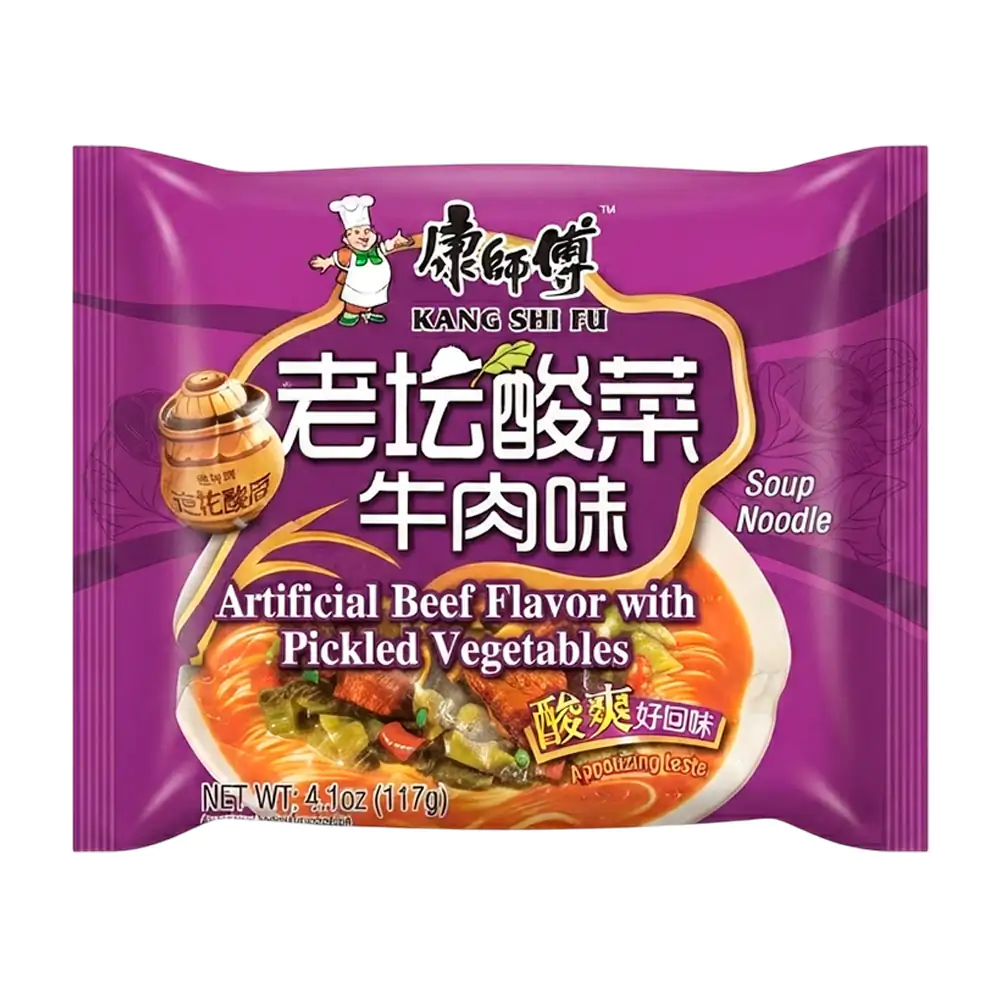 Sopa instantánea kang shi fu con sabor a carne en escabeche, 117g / 1…