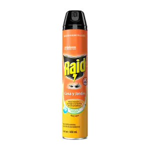 1pza raid casa y jardín a base de agua con esencia a naranja, 400ml /…