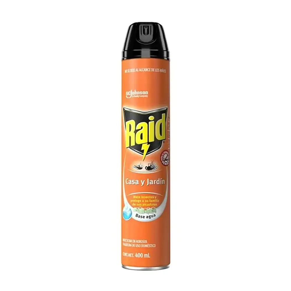 1pz raid casa y jardín a base de agua con esencia a naranja, 400ml / …
