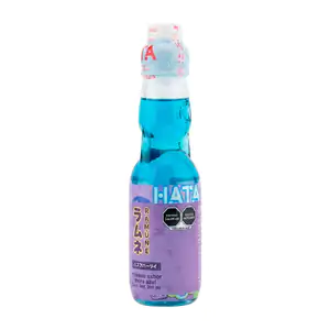 Bebida japonesa ramune hata gasificada con sabor a mora azul de 200ml