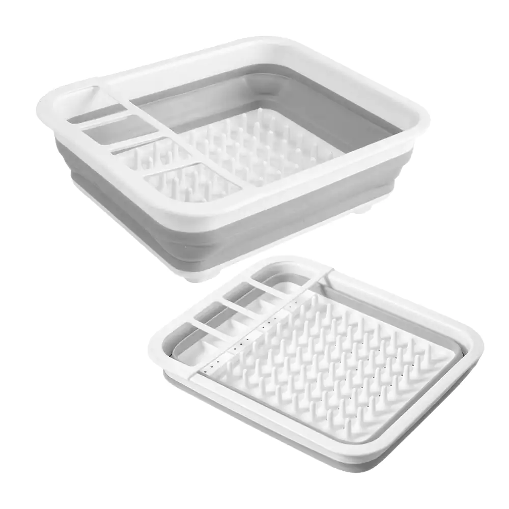 Escurridor organizador plegable multifuncional de silicón, 36x30.5cm