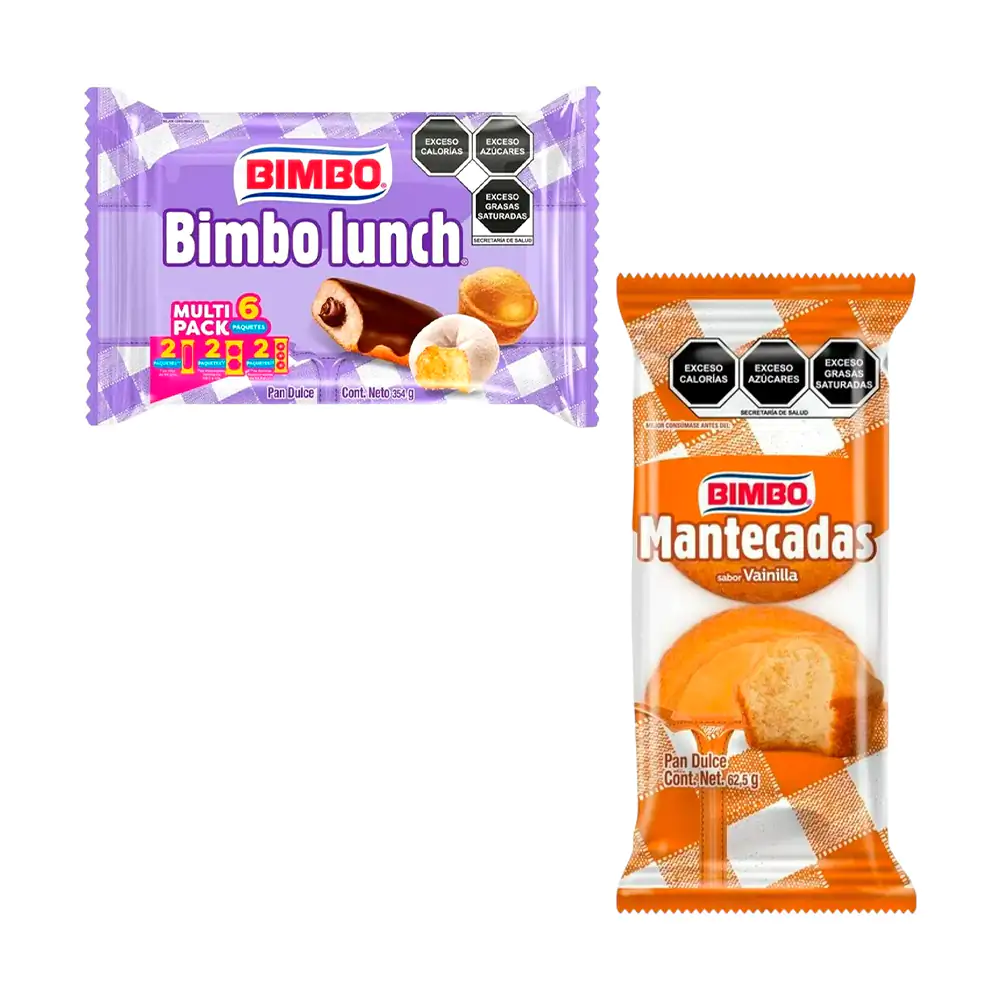 1pz paquete de mantecadas bimbo, pan dulce sabor vainilla / 123094