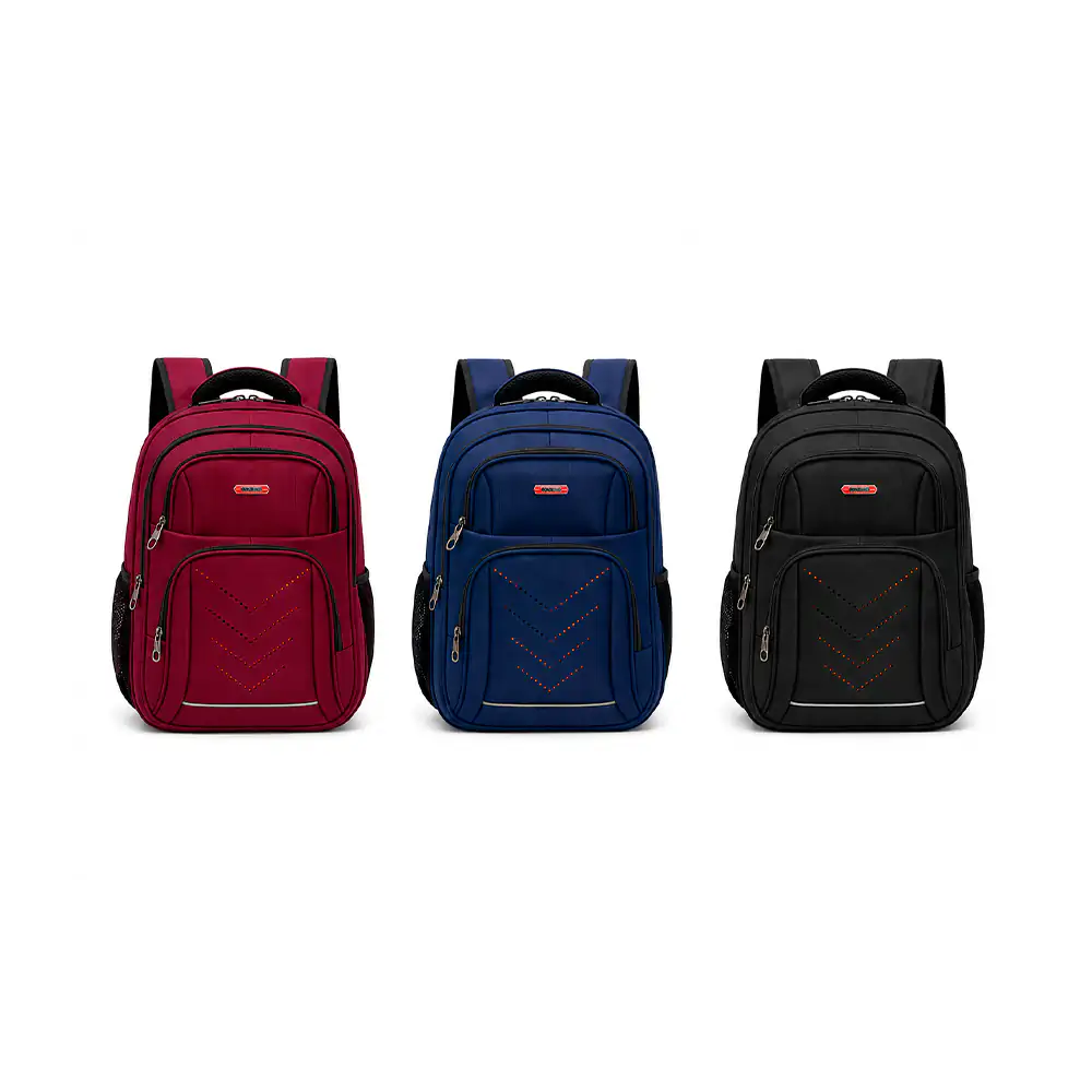 Mochila mediana polweng con 4 compartimentos + 1 oculto, puntos perfo…