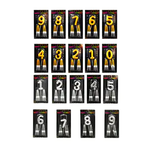 Blíster con vela de cumpleaños en forma de números y 6 mini velas en …