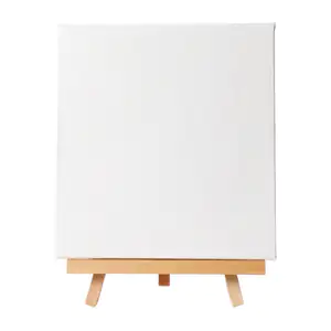 Lienzo en blanco para pintar 15x15cm con caballete de madera 12x20cm …