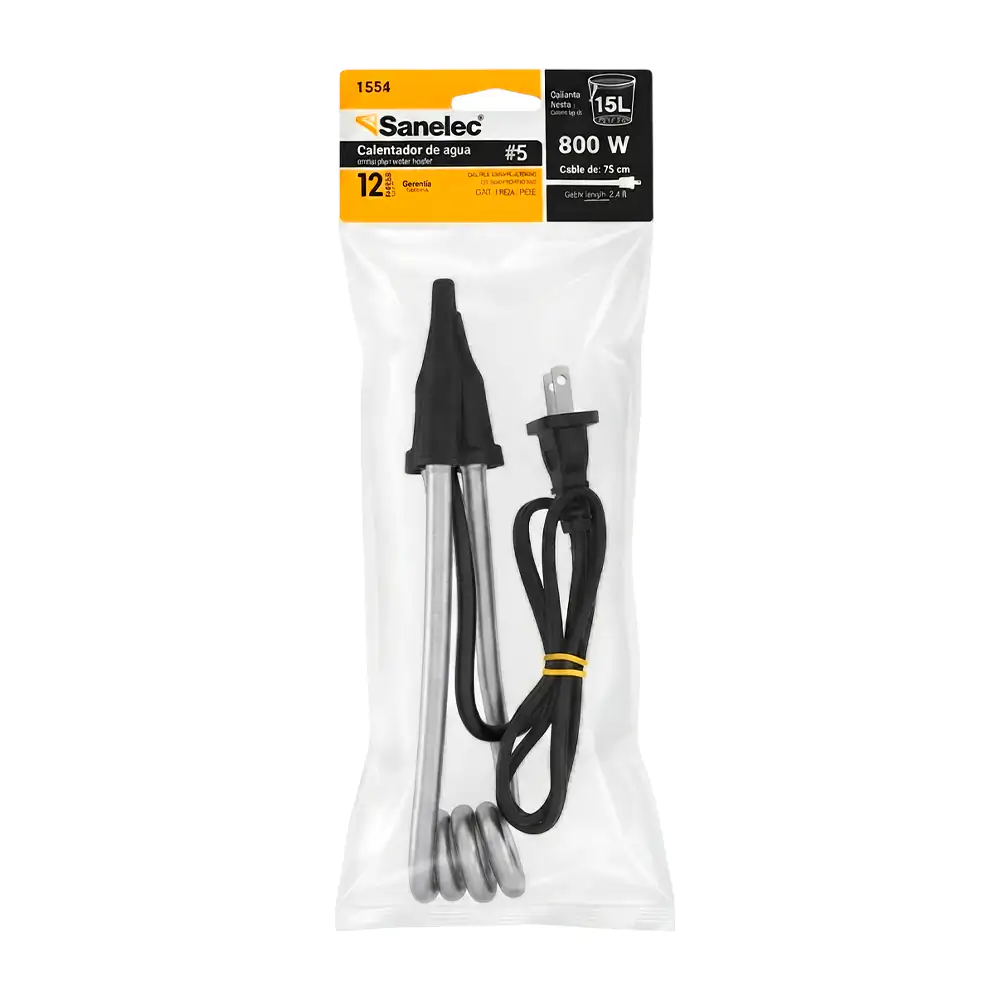 Resistencia calentador eléctrico sanelec con potencia de 800 watts pa…