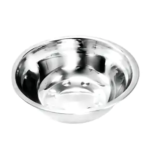 Tazón - bowl de acero inoxidable para cocina, 26cm con círculos decor…