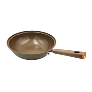 Sartén antiadherente estilo wok de 32cm con mango de plástico y decor…