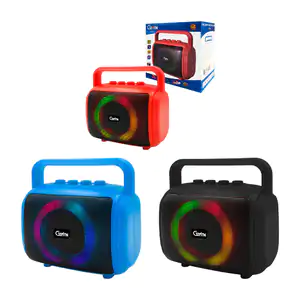 Bocina pequeña con luz rgb, entradas usb y tipo c, auxiliar, tf, vari…