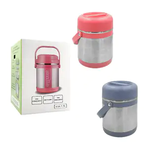 Tupper de acero inoxidable 3 en 1 con agarradera de 1.5l y cierre her…