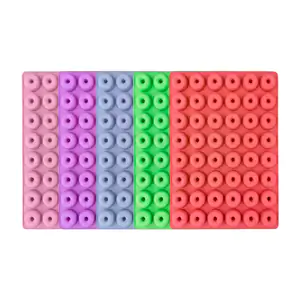 Molde de silicona con 48 compartimentos para hacer mini donitas, 20x1…
