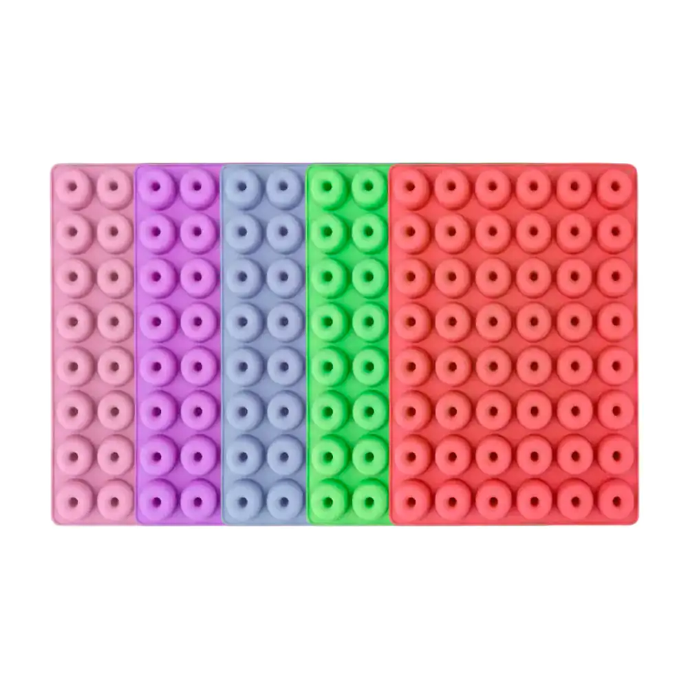 Molde de silicona con 48 compartimentos para hacer mini donitas, 20x1…