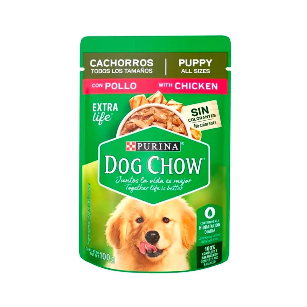 1pz alimento húmedo para perros, sobre purina dog chow sabor pollo, 1…