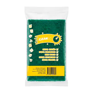 1pza Esponja rectangular cleansol para lavar trastes color verde y am…