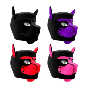 Máscara de perro para bondage temático, tela suave, unitalla y unisex…