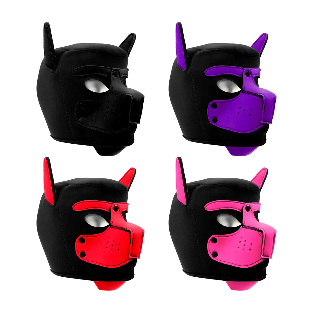 Máscara de perro para bondage temático, tela suave, unitalla y unisex…