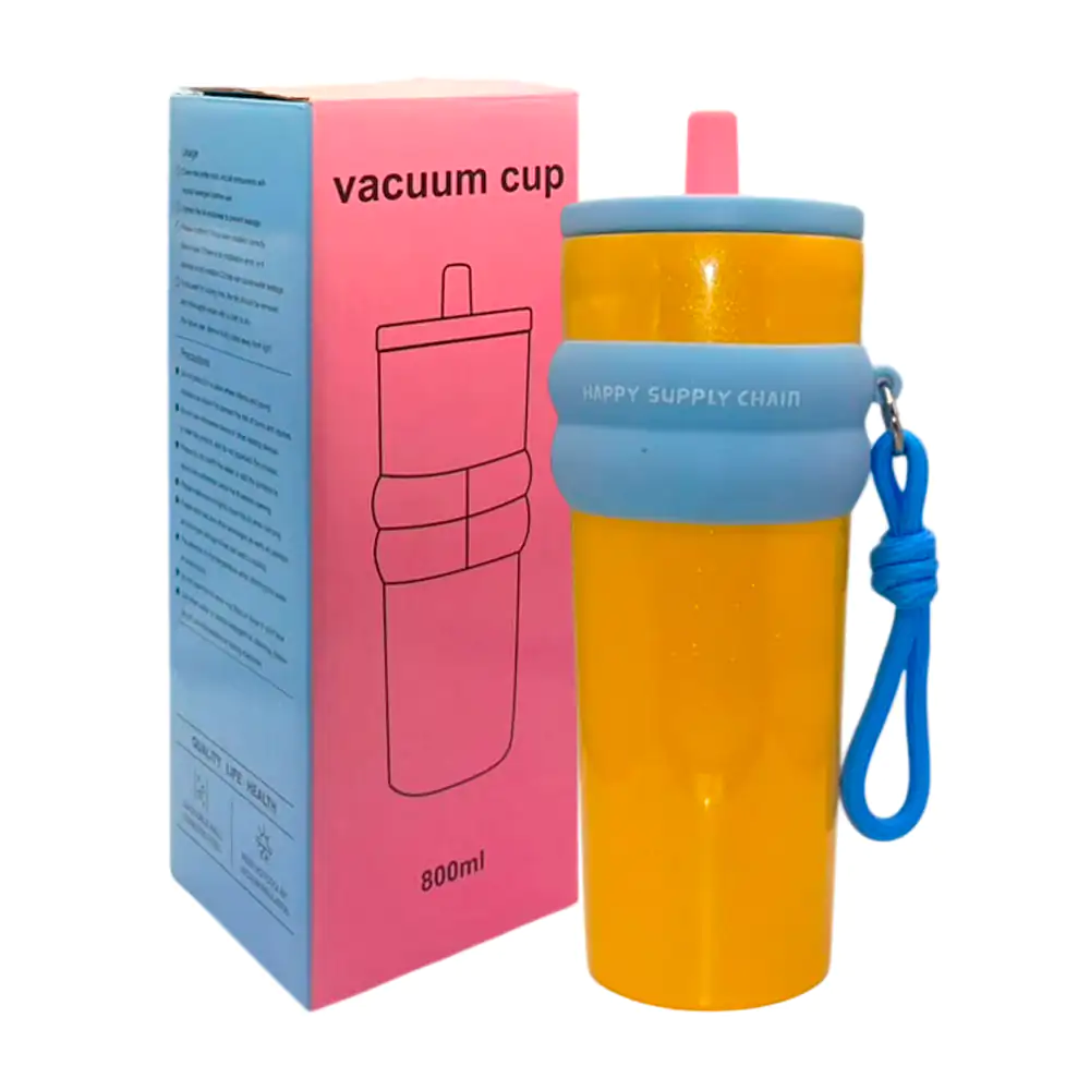 Botella termo con agarre antideslizante y capacidad de 800ml + correa…