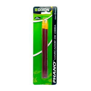 Blíster con 2 lápices - marcadores de cera dixon phano en color rojo …