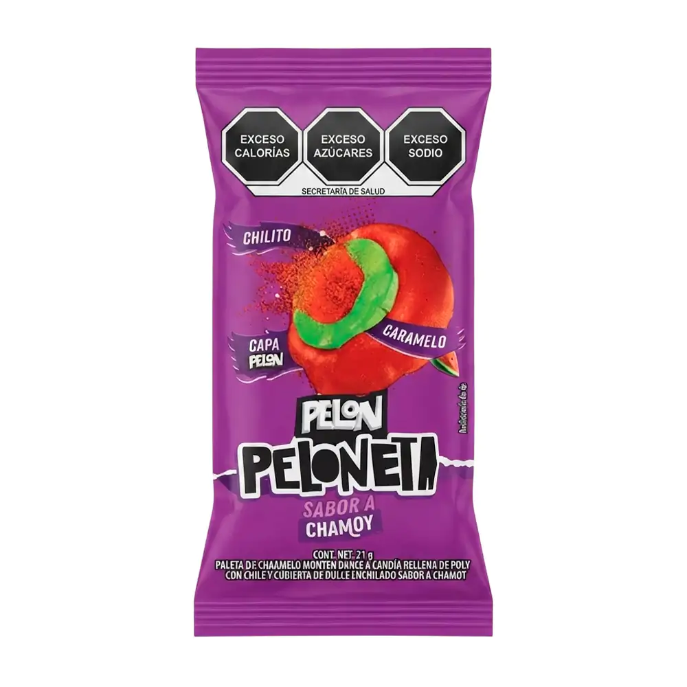 1pza paleta de caramelo sabor sandía rellena de chile y cubierta sabo…
