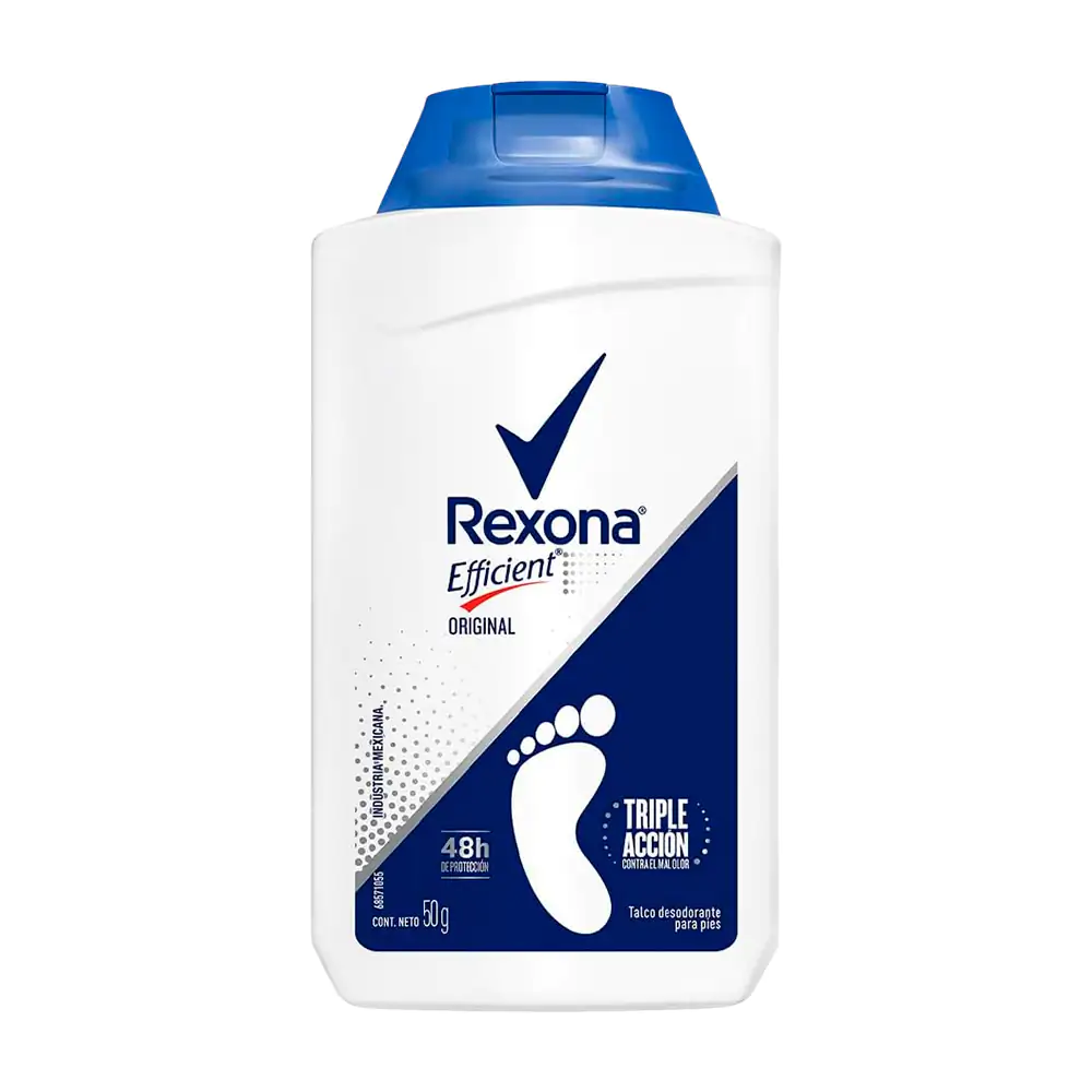 1pz Talco en polvo rexona desodorante para pies de 50g / 257580