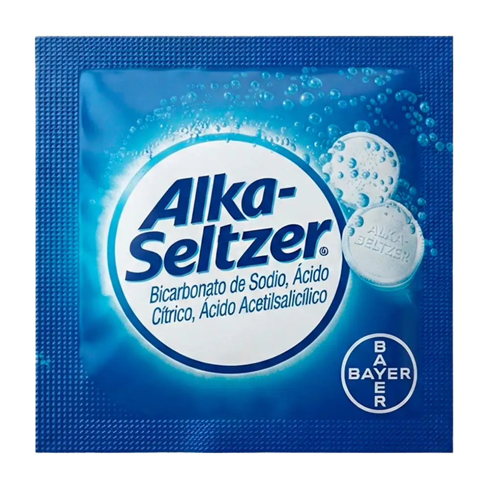 1pz Sobre alka-seltzer con 2 tabletas para aliviar agruras, acidez, i…