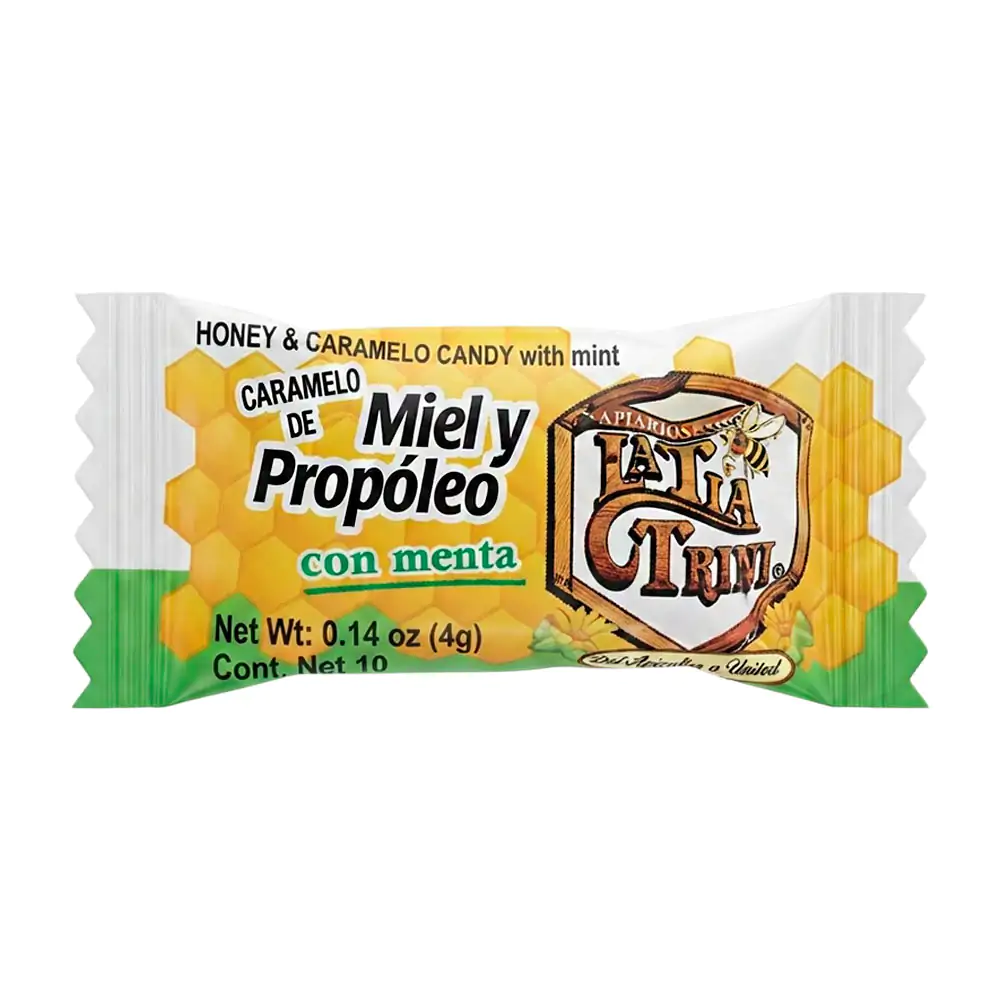 1pz Caramelo la tía trini de miel y propélo con menta para el dolor d…