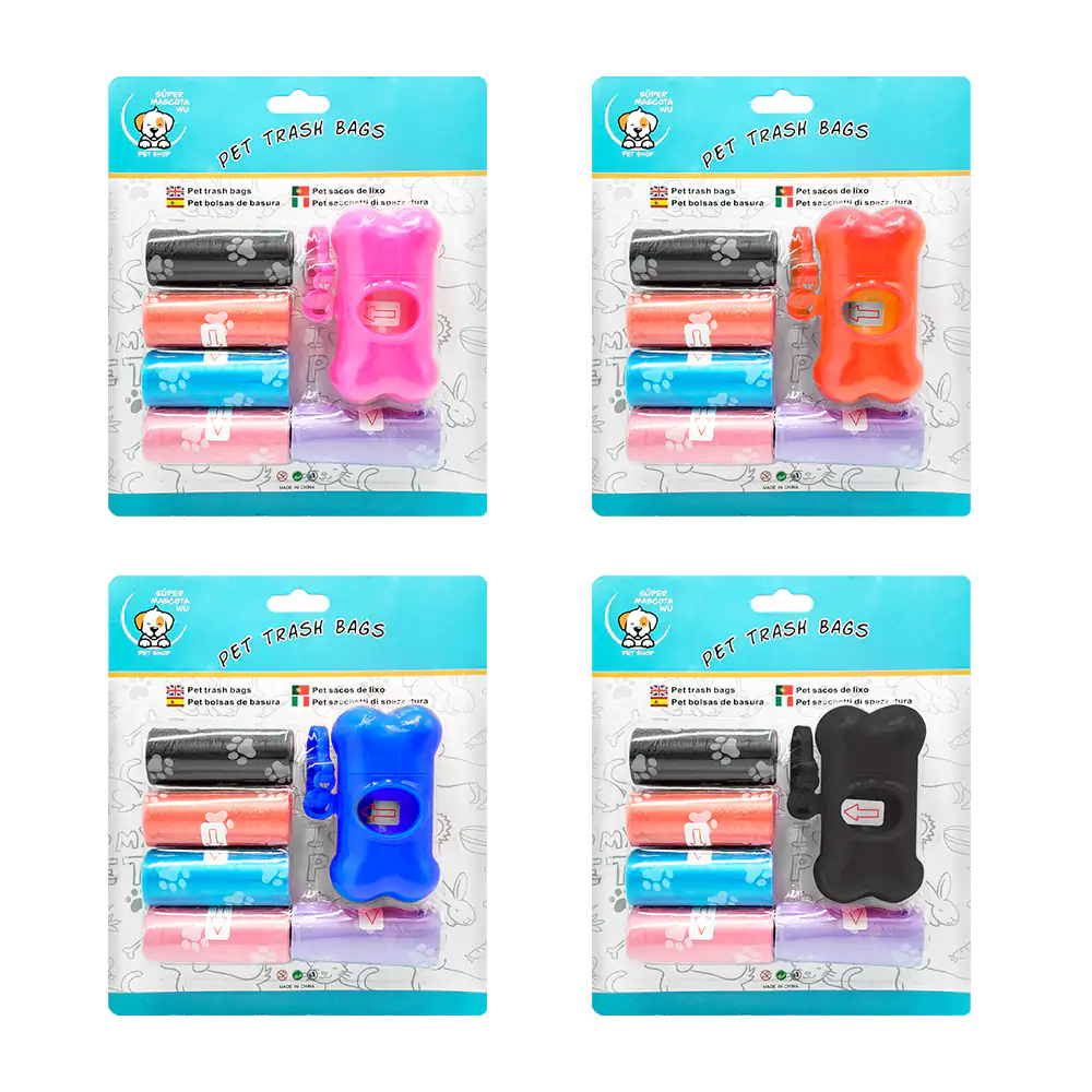 Blister con 6 rollos de bolsa para mascotas + llavero dispensador con…