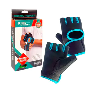 Paquete con par de guantes sin dedos para trabajo con agarre antidesl…