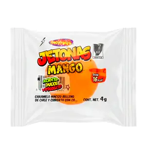1pz caramelo macizo relleno de chile y cubierta acidita, jetonas de m…