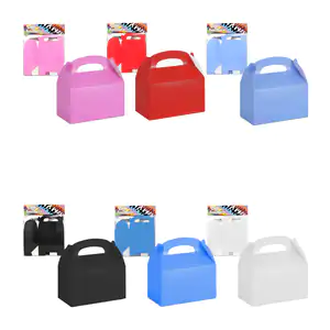 Paquete con 10 cajas loncheras armables de cartón, lisas de 18x16cm, …
