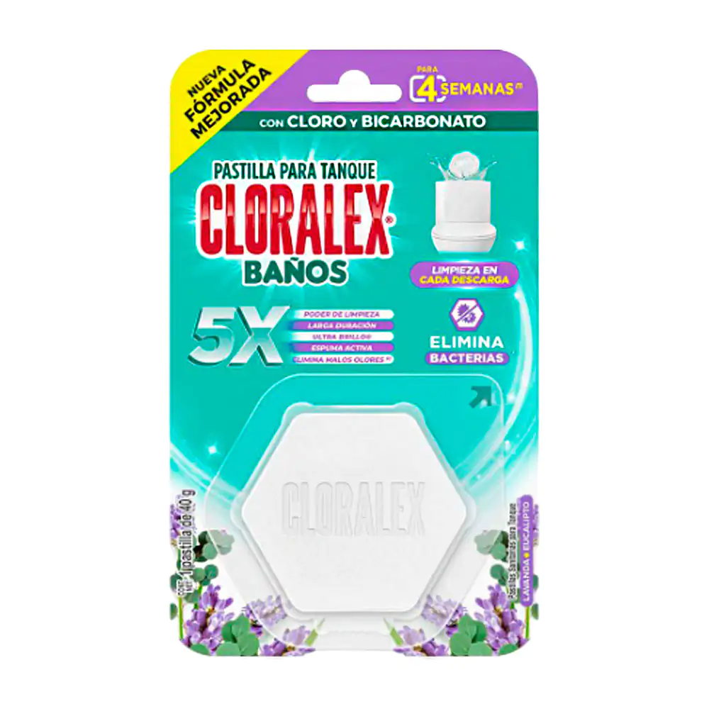 1pz Pastilla cloralex para tanque de baño con cloro y bicarbonato, ar…