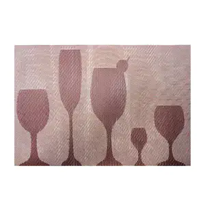 1pza mantel individual para mesa con diseño tejido y estampado de cop…