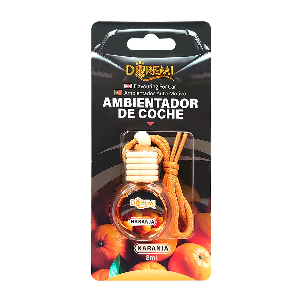 Aromatizante - ambientador de coche en frasco con cordón para colgar,…