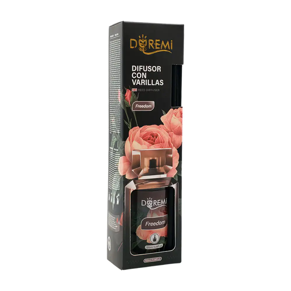 Aromatizante - difusor con varillas en frasco de 120ml, aroma freedom…
