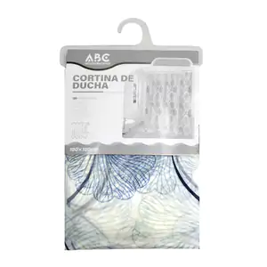 Cortina para baño de plástico resistente 180x180cm con diseño botánic…