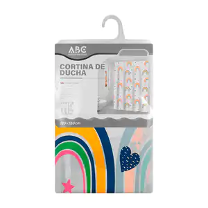 Cortina para baño de plástico resistente 180x180cm con estampado de a…
