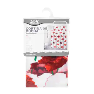Cortina para baño de plástico resistente 180x180cm con estampado de f…