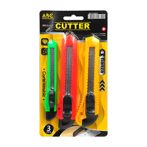 Blíster de 3 cutter en diferentes tamaños, corte estable y botón de s…