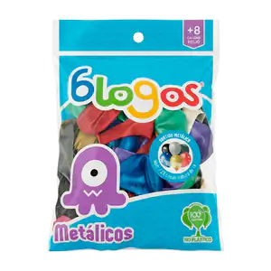 Paquete con 50 globos de 9 pulgadas - 23cm, surtido de tonos metálico…