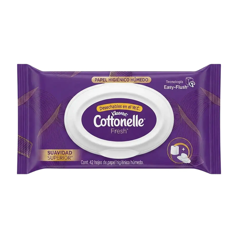 1pza papel higiénico húmedo kleenex cottonelle fresh 42 hojas / 462175