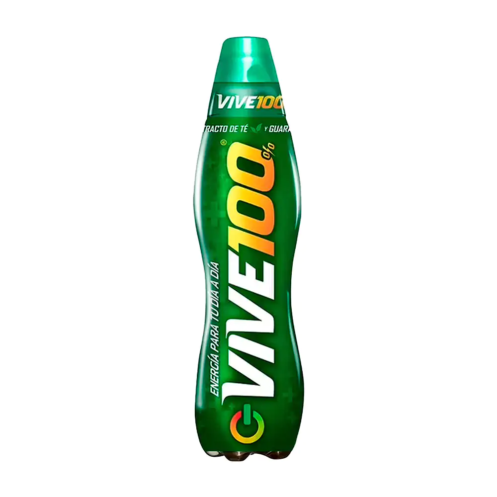 Bebida energética vive 100% con extracto de té y guaraná, 500ml