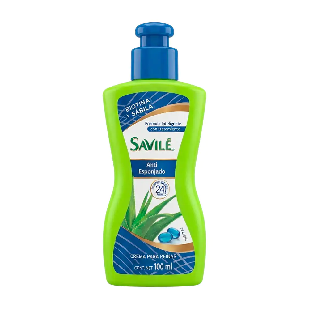 Crema para peinar, savilé anti esponjado con biotina y sábila, 100ml …