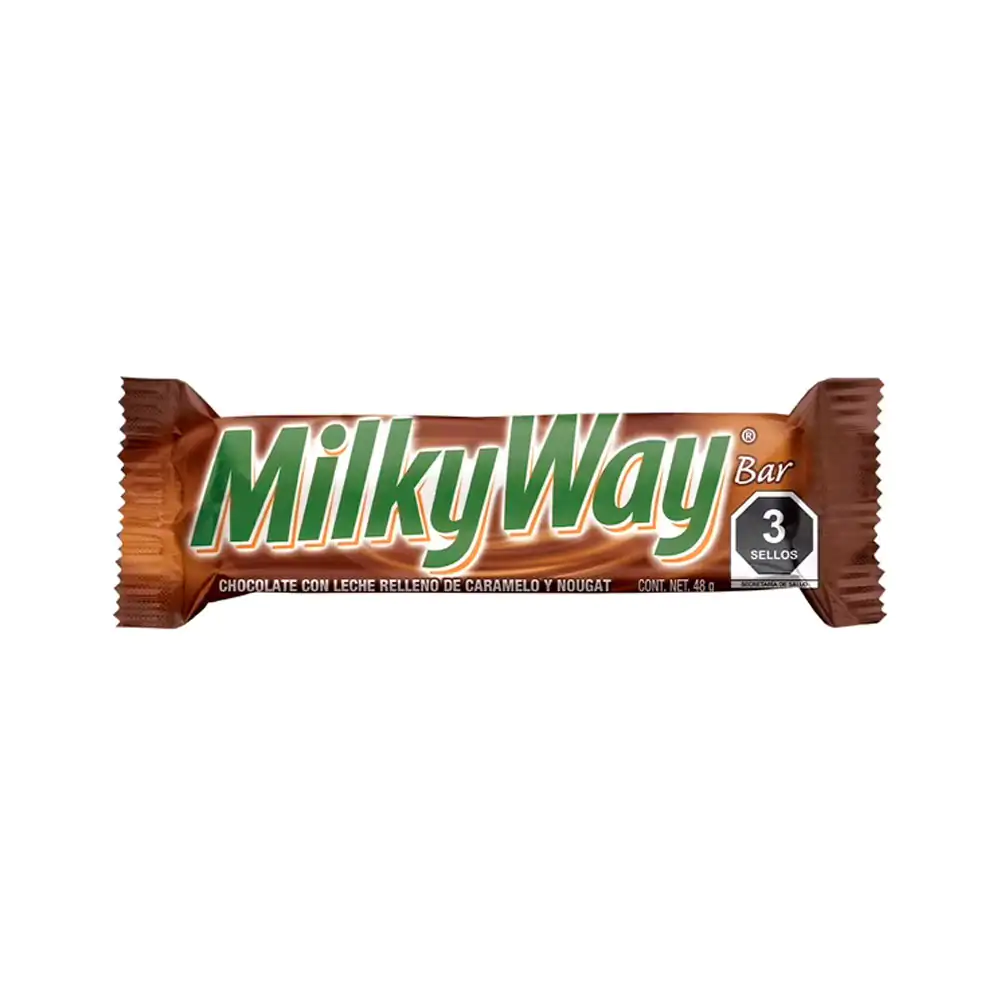 1pz barra de chocolate milkyway rellena de caramelo y nougat, 48g / 5…