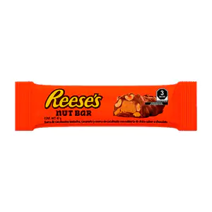 1pza reeses nut bar, Barra de Chocolate con Cacahuate y Caramelo, Sab…